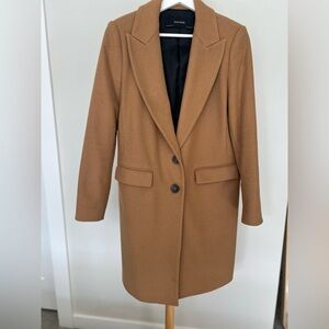 Zara Women's Tan Wool Coat classic fit size M